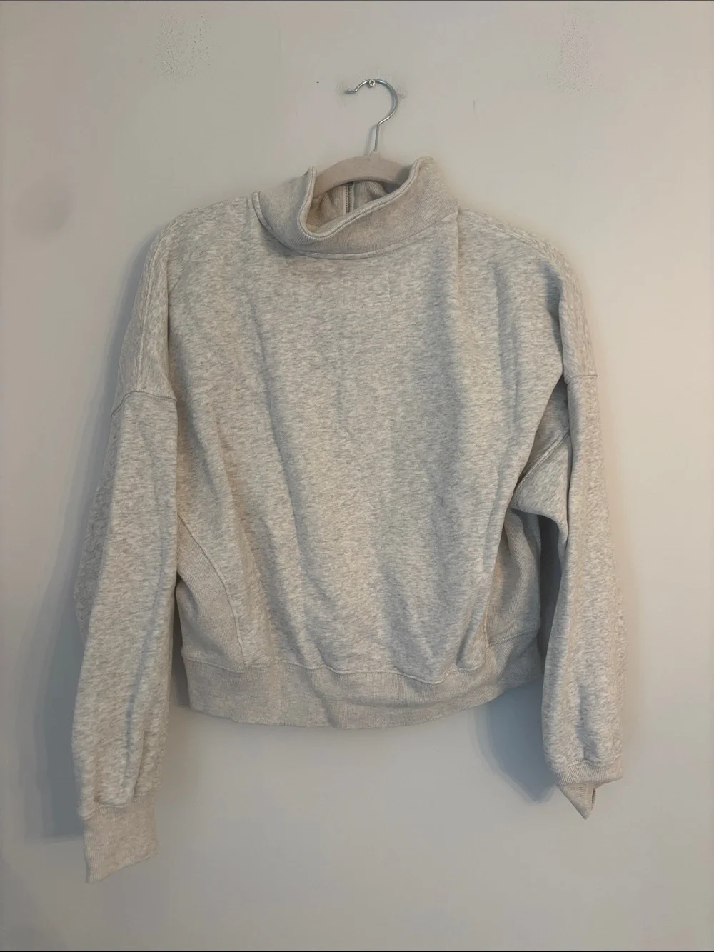 Abercrombie & Fitch Heather Grey Quarter Zip Pullover Size Small - Picture 3 of 3
